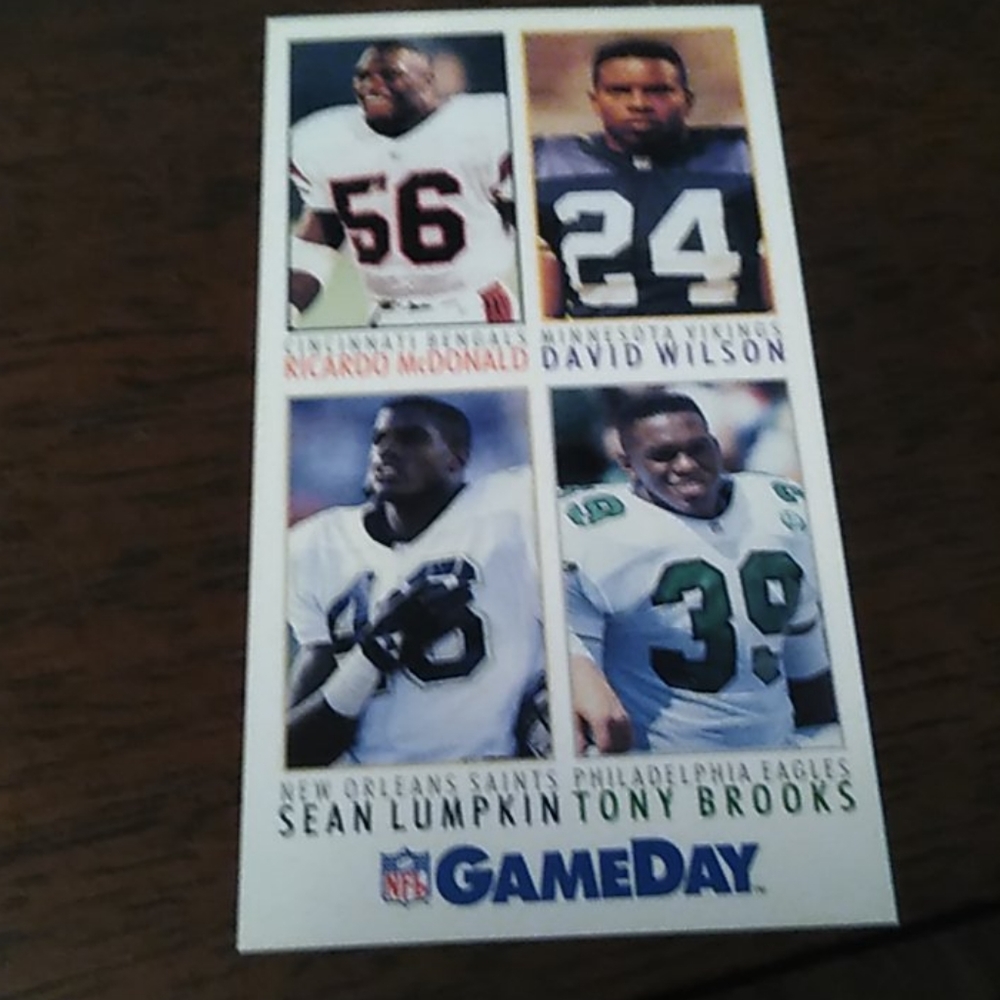 Gameday football card